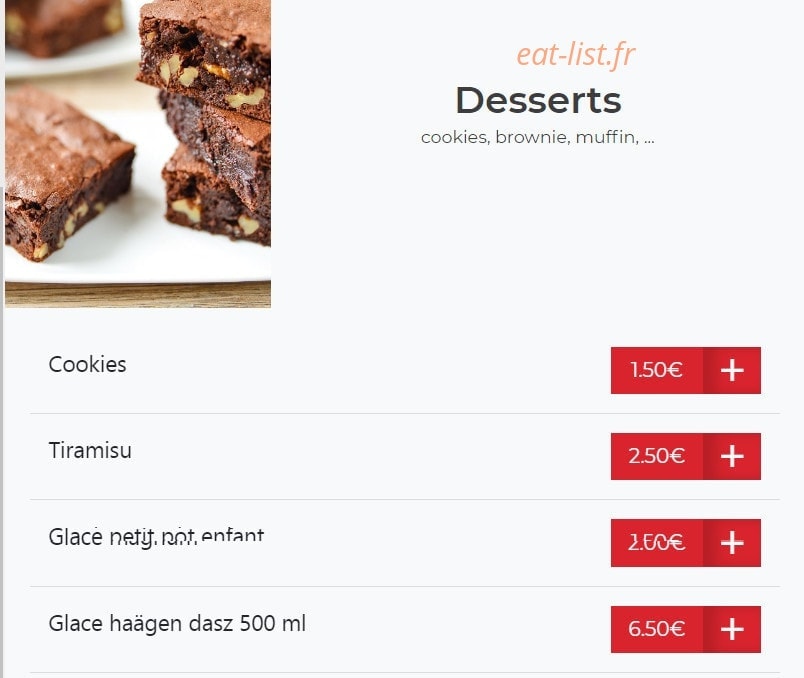 Illico Resto — carte page 16