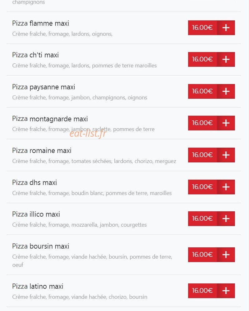 Illico Resto — carte page 4