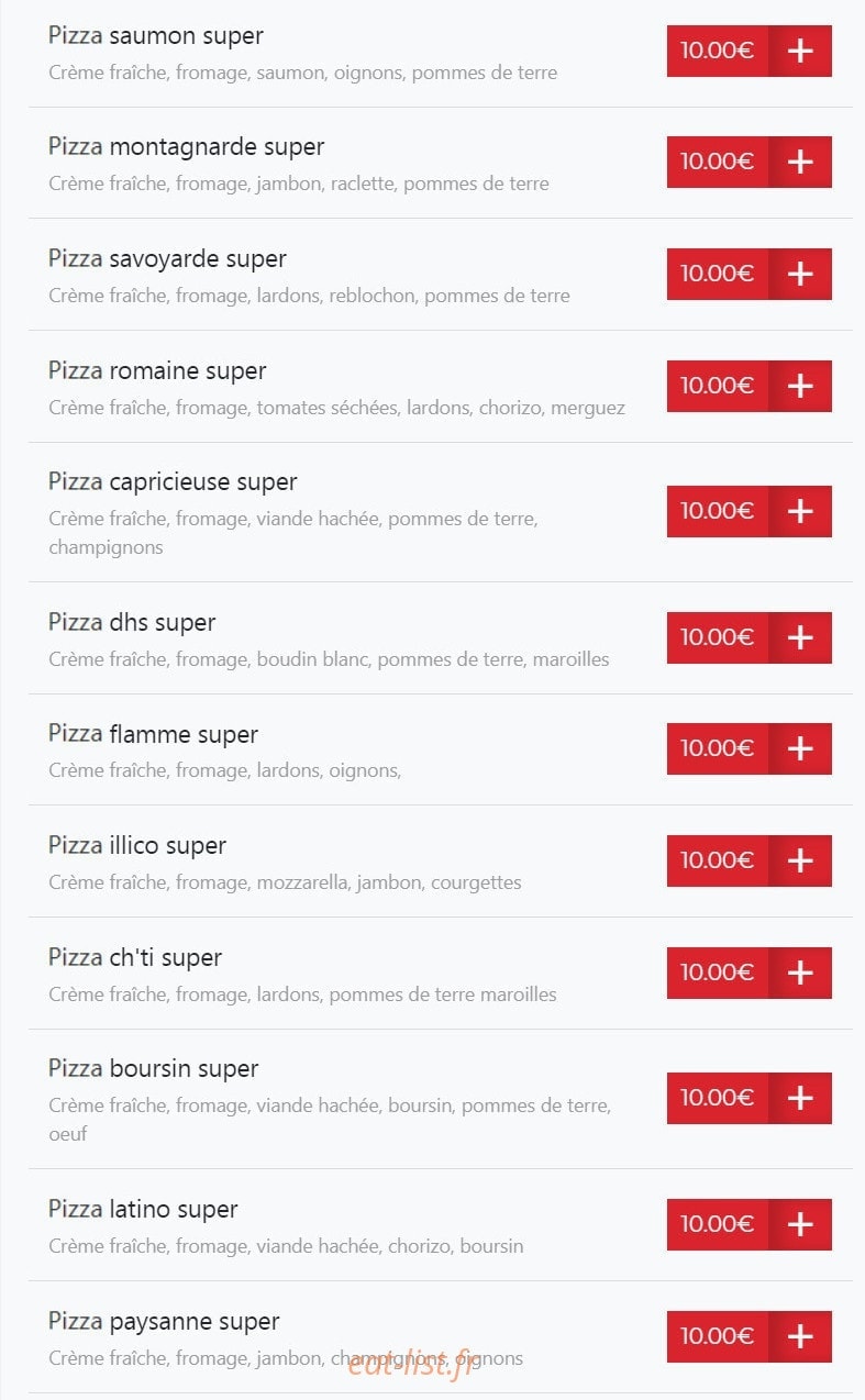 Illico Resto — carte page 12