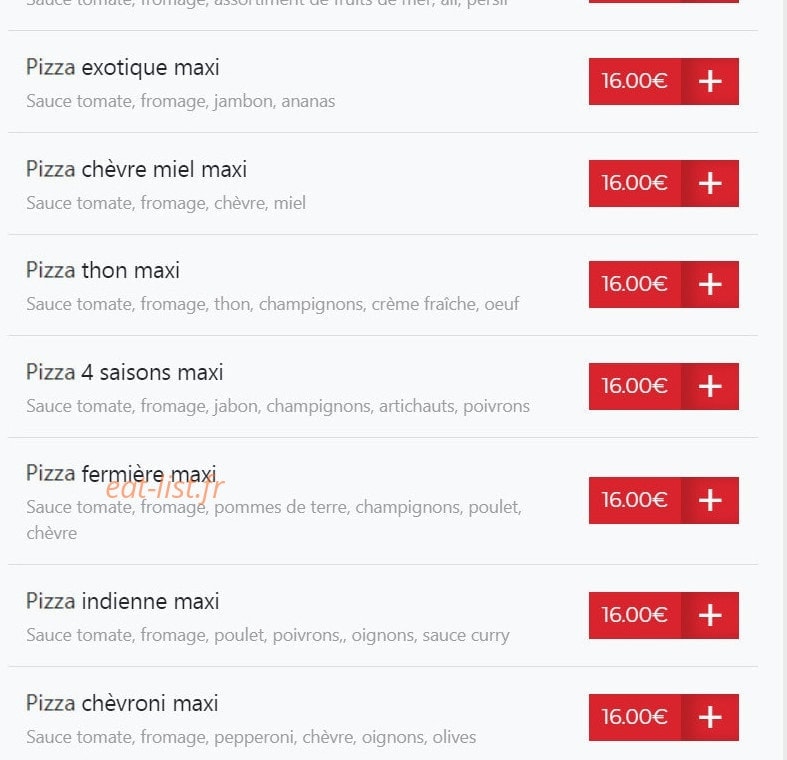 Illico Resto — carte page 3