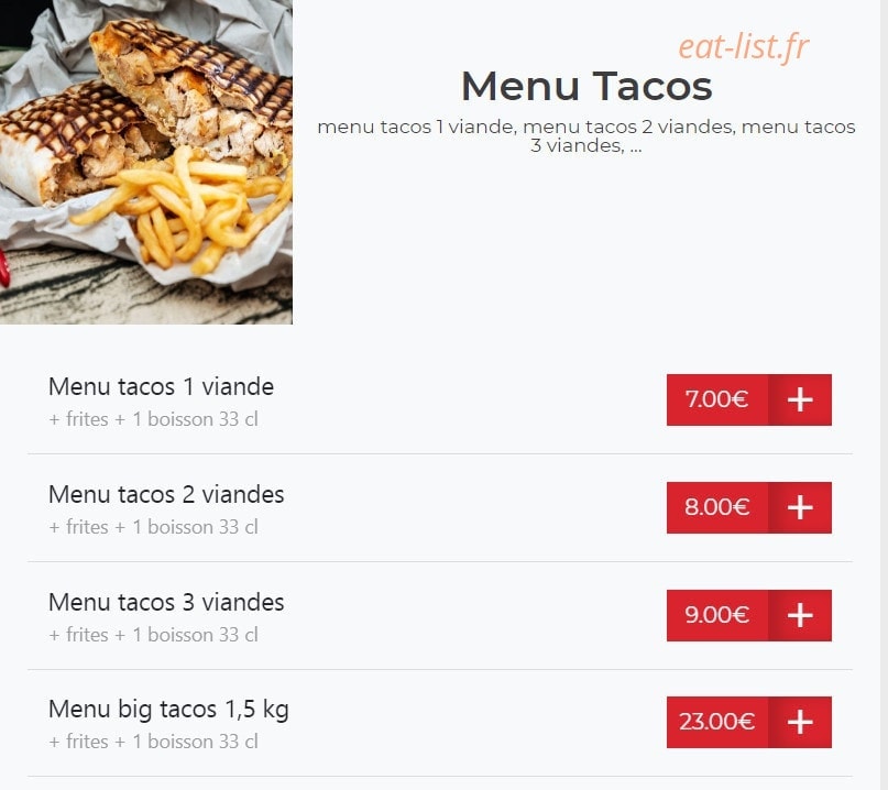 Illico Resto — carte page 24