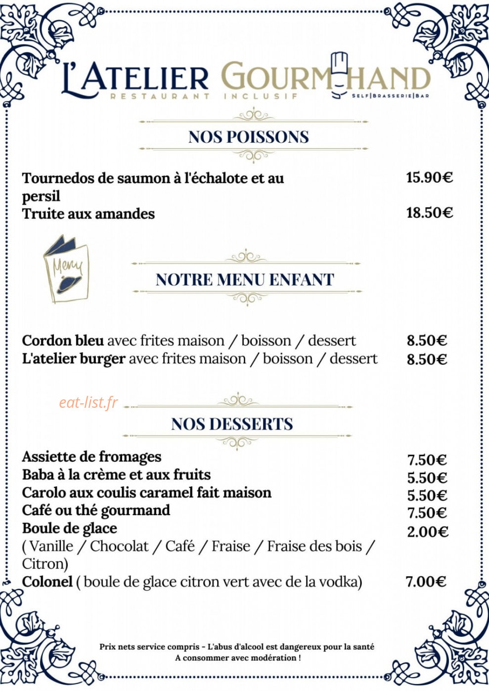 L'atelier Gourm'Hand — carte page 4