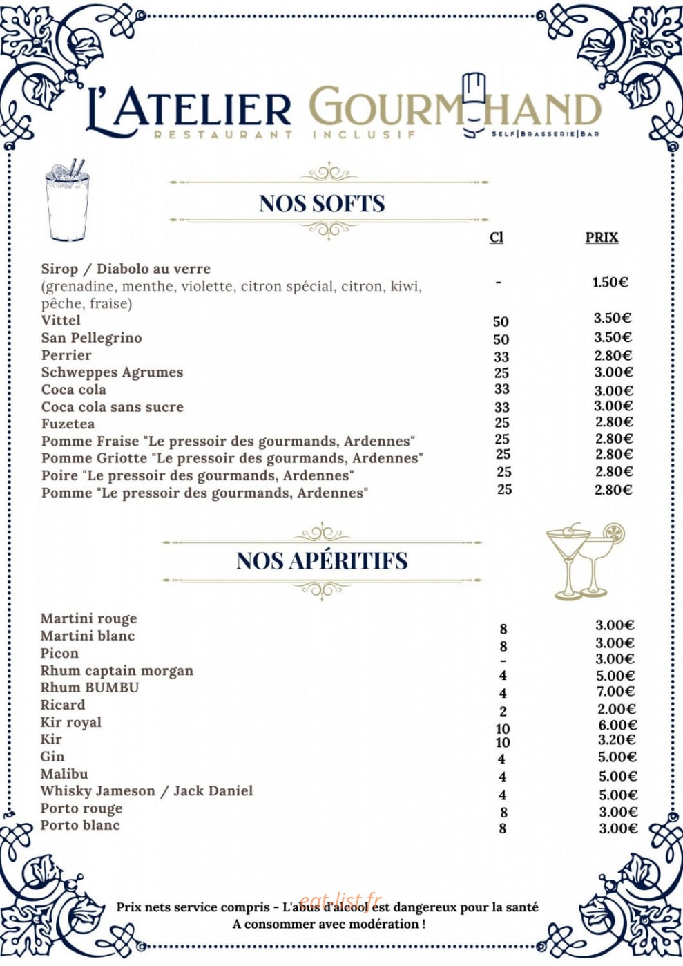 L'atelier Gourm'Hand — carte page 5