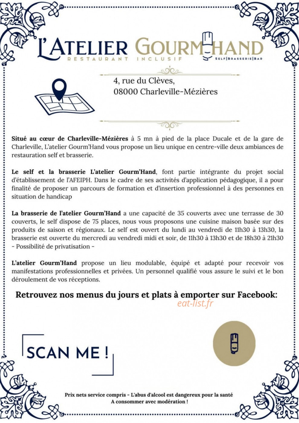 L'atelier Gourm'Hand — carte page 1