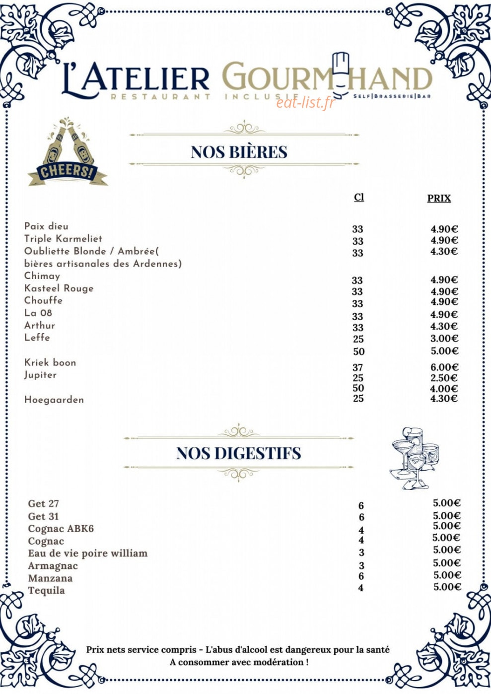 L'atelier Gourm'Hand — carte page 6