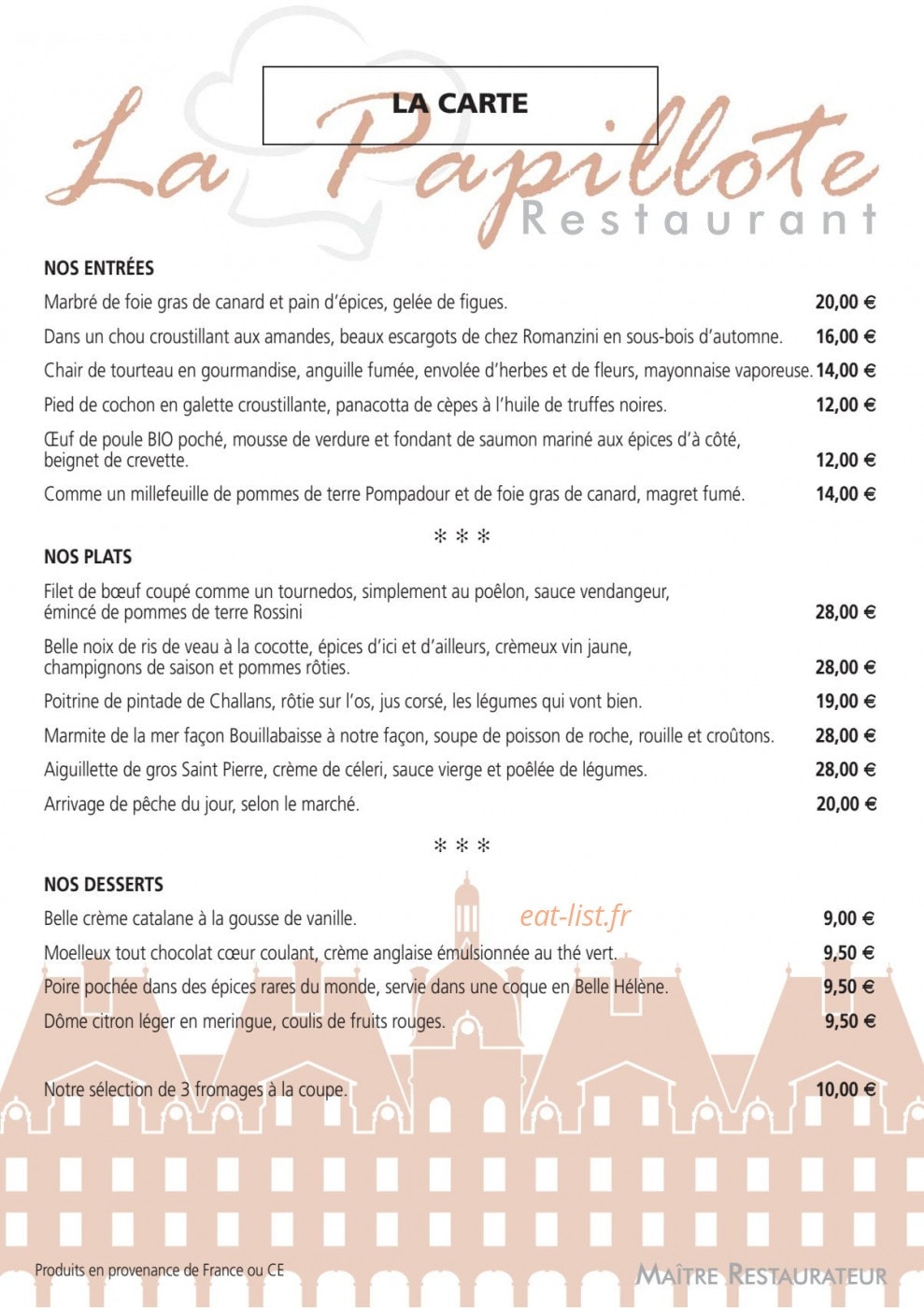 La Papillote — carte page 2