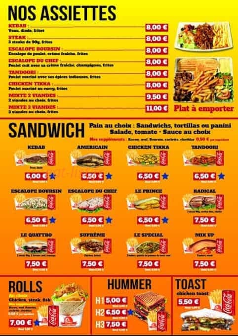 Le Prince Kebab — carte page 3