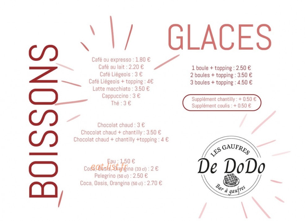 Les gaufres de Dodo — carte page 3