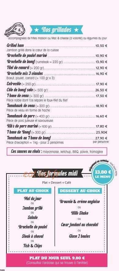 Mel's Dinner — carte page 2