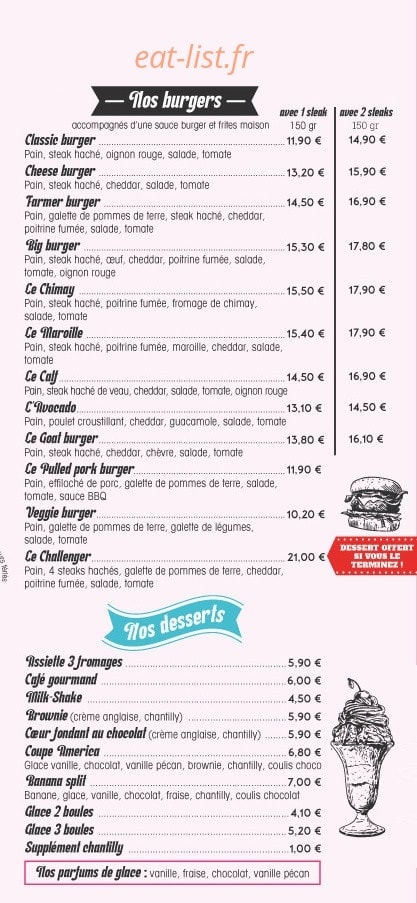 Mel's Dinner — carte page 3