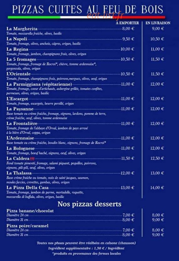 O' Saveur d'Italie — carte page 3