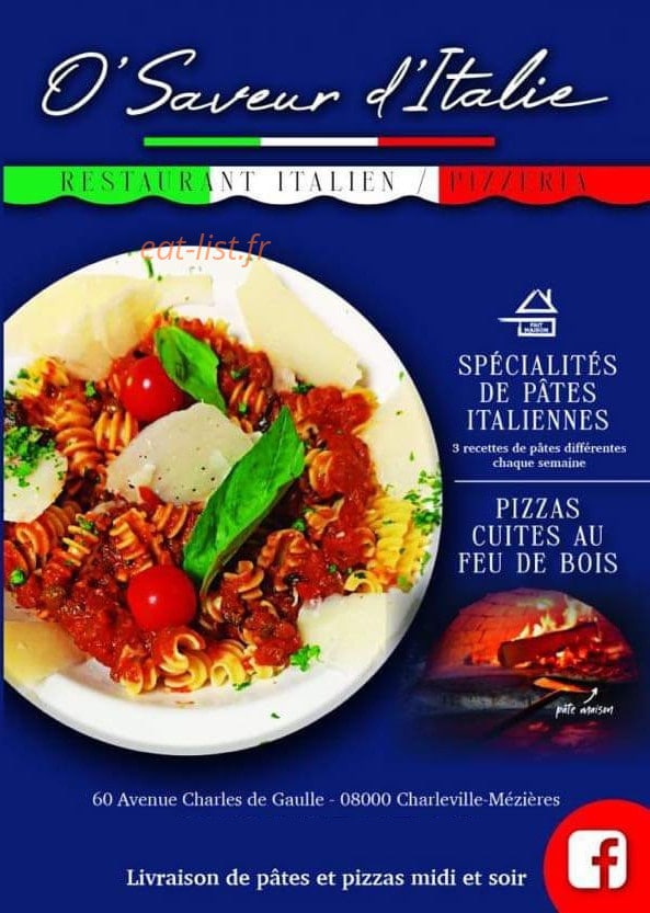 O' Saveur d'Italie — carte page 1