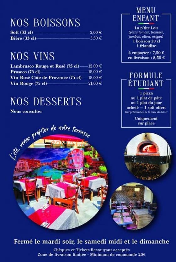 O' Saveur d'Italie — carte page 4