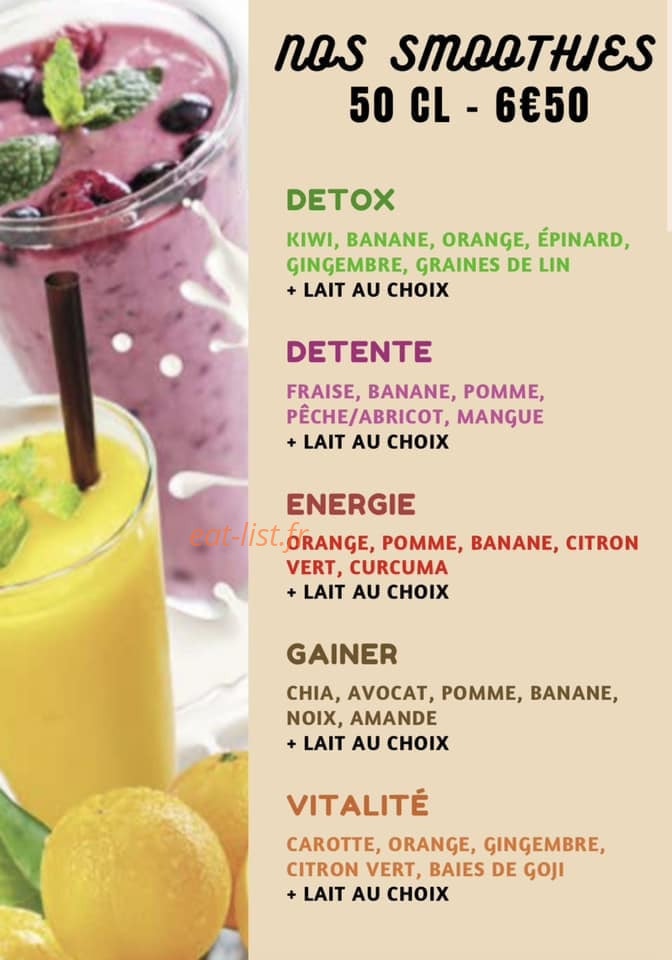 O'Smoothie — carte page 6