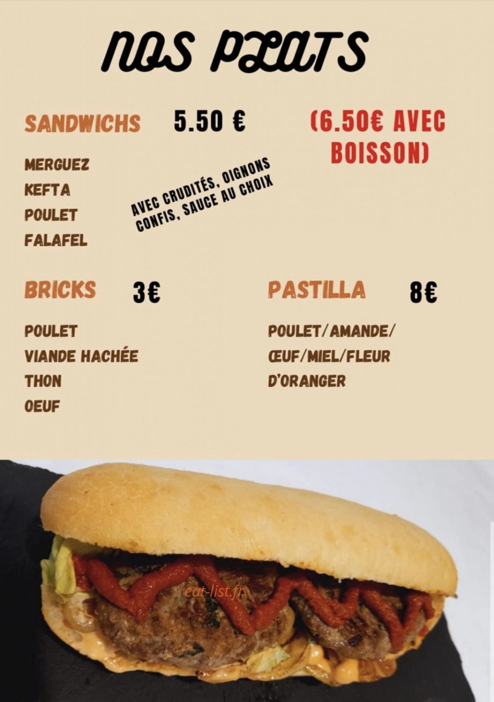 O'Smoothie — carte page 1