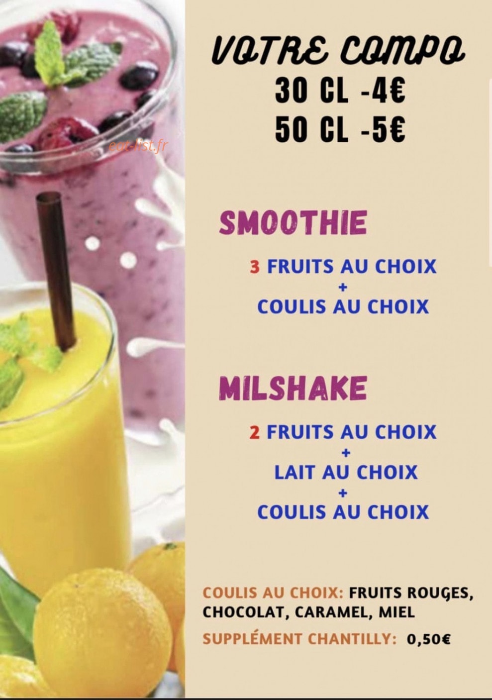 O'Smoothie — carte page 5