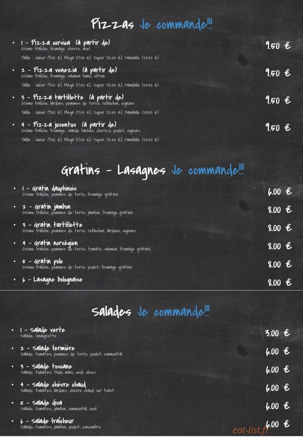 Pizza Nostra — carte page 1