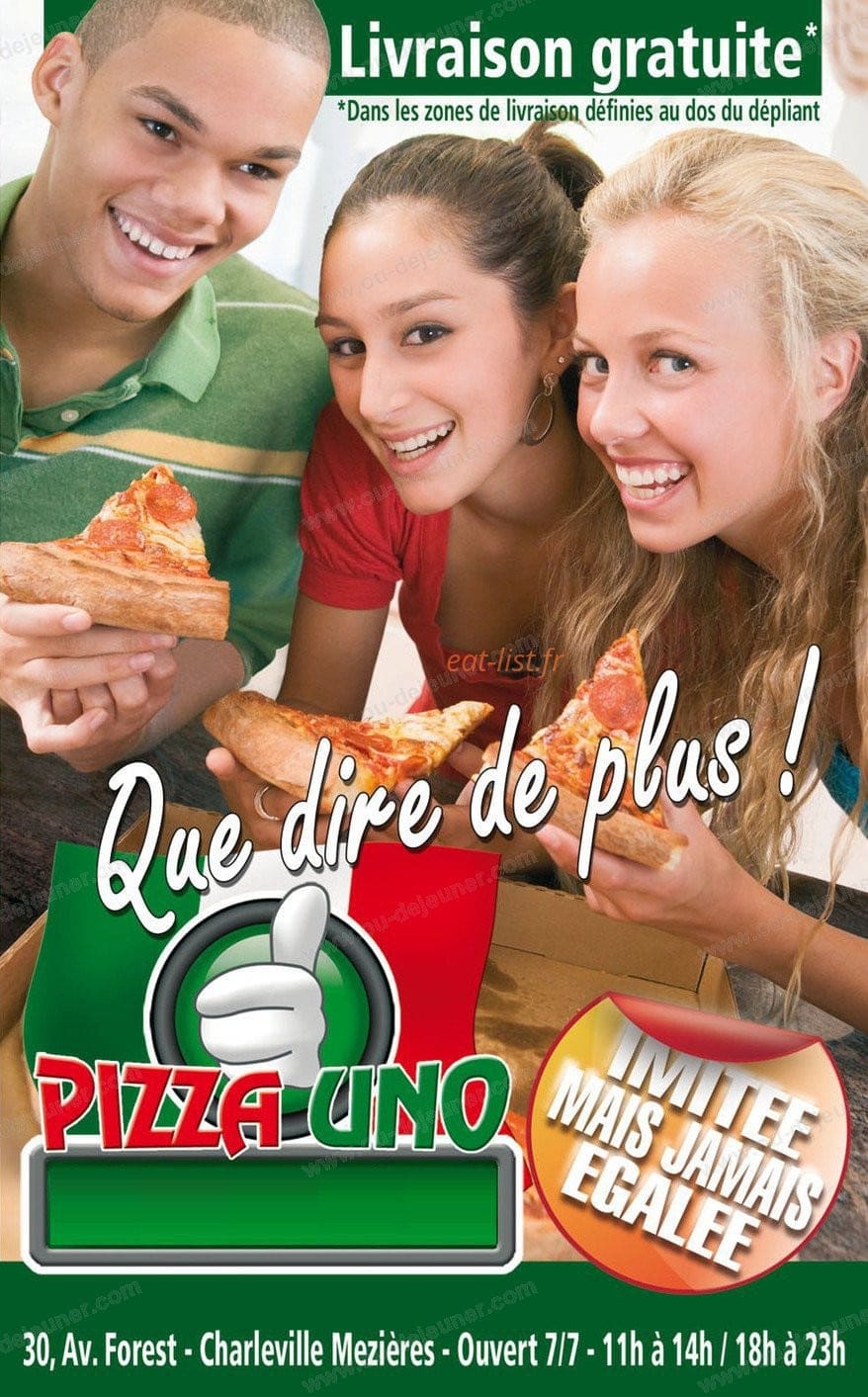 Pizza Uno — carte page 1