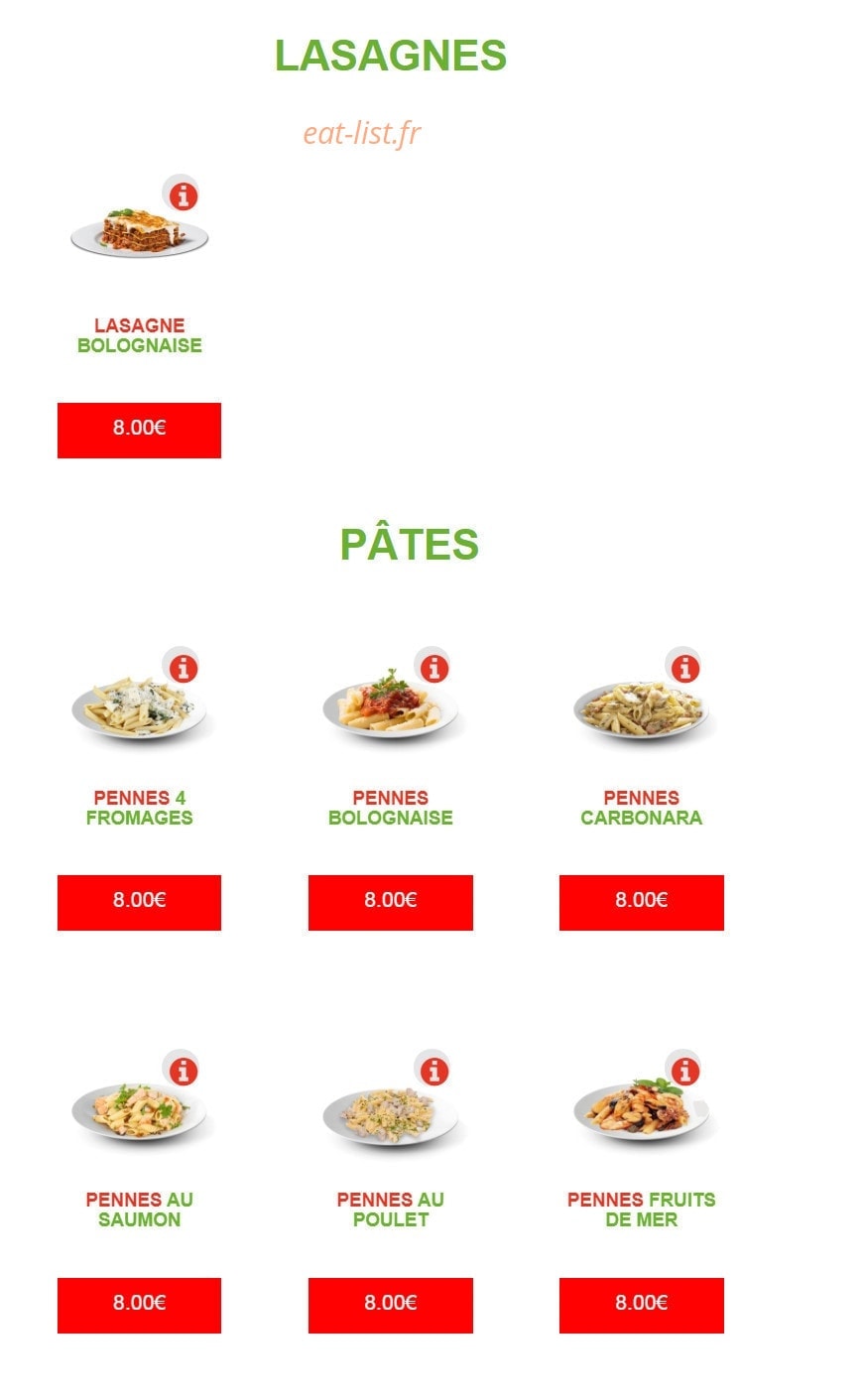 Pronto Pizza — carte page 5