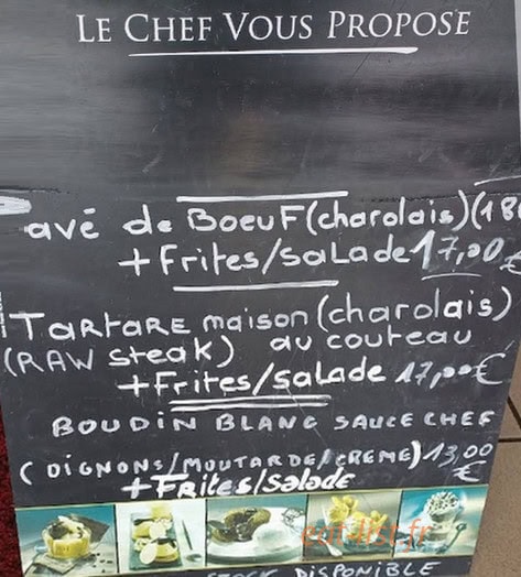 Resto Snack du Mont Olympe — carte page 1