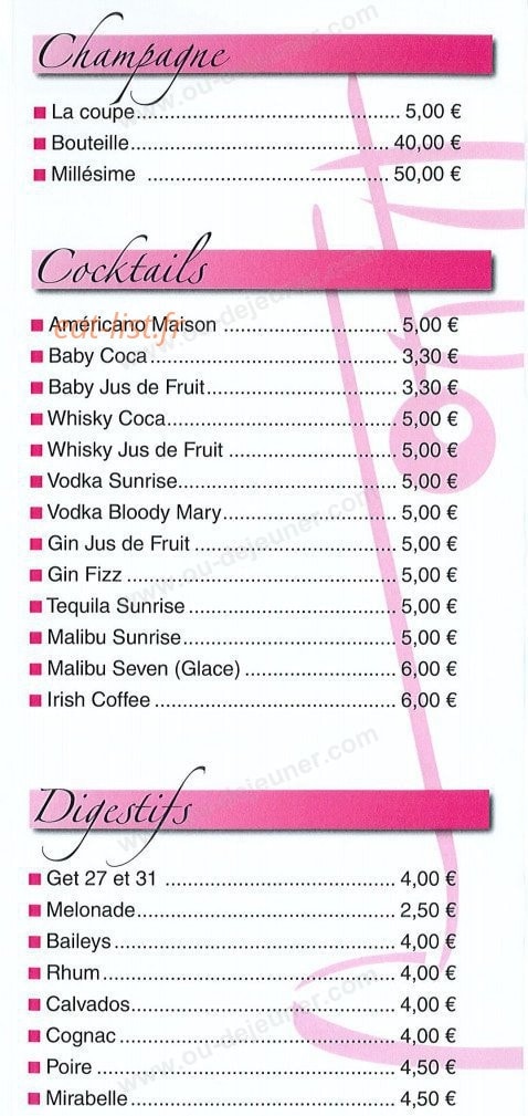 Seven Café — carte page 4