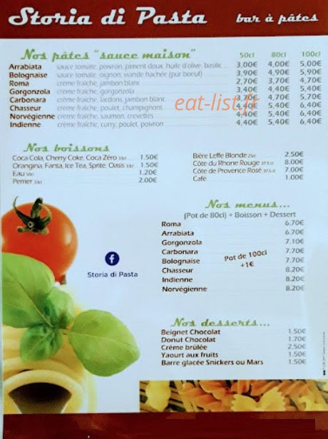 Storia di Pasta — carte page 1