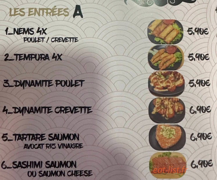 Thai Jap — carte page 1