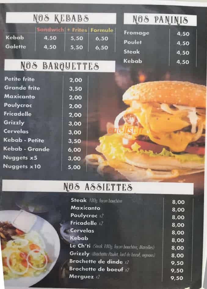 La friterie des Ayvelles — carte page 3
