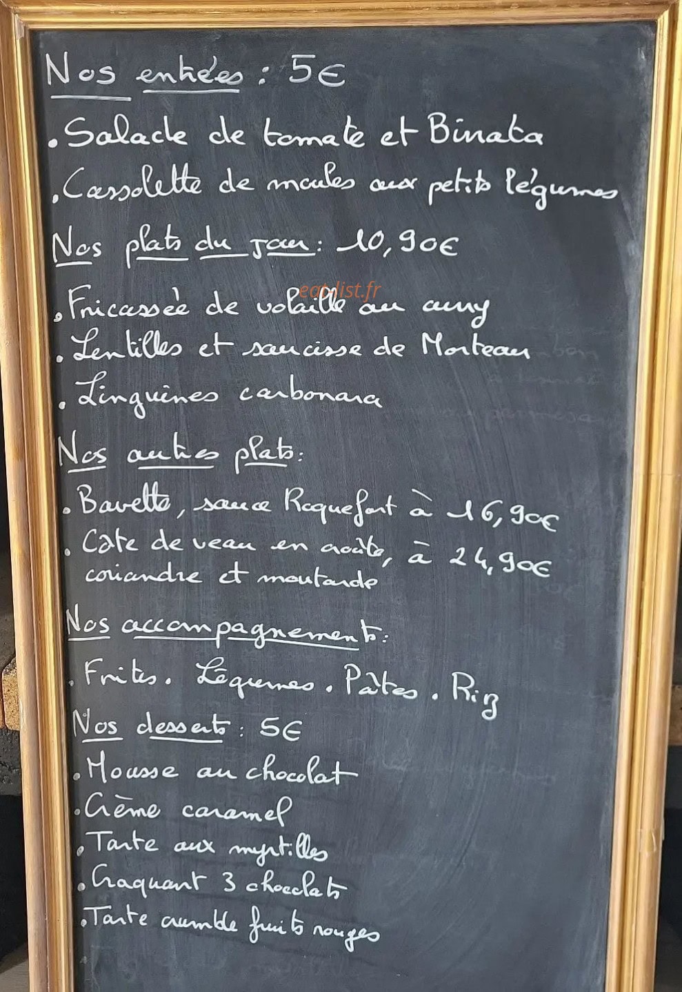 L'ham du bistro — carte page 1