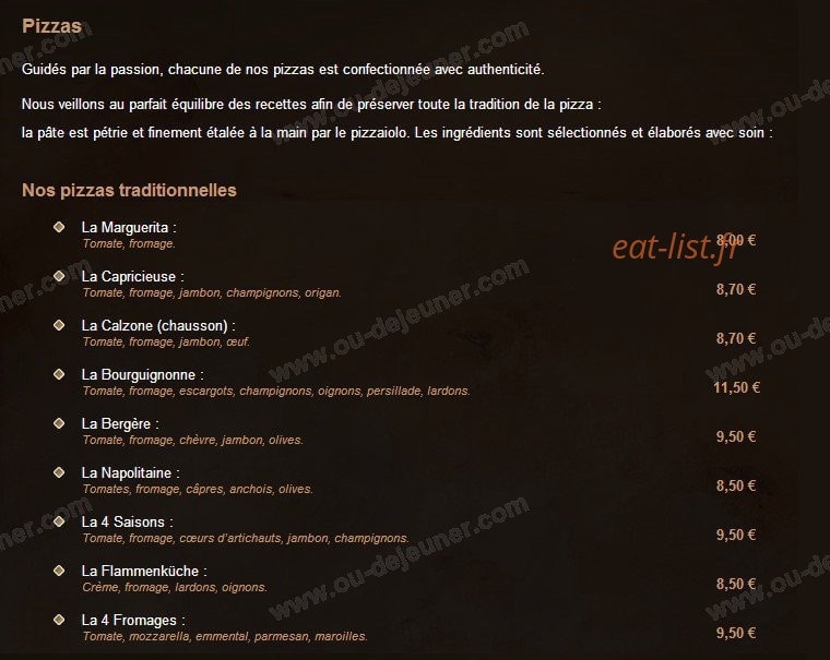 La Strada — carte page 1