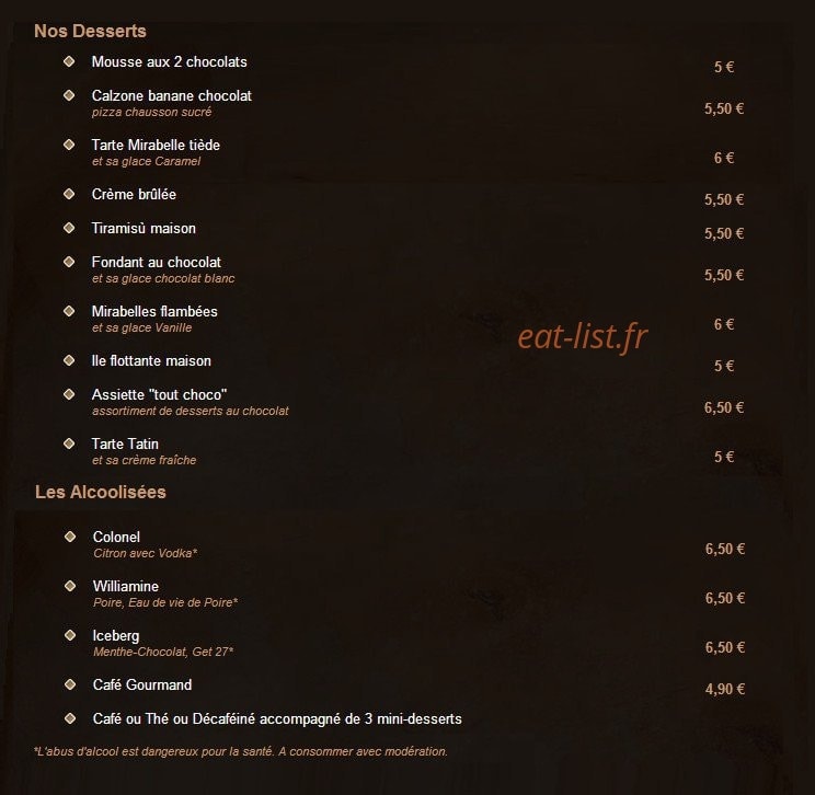 La Strada — carte page 7