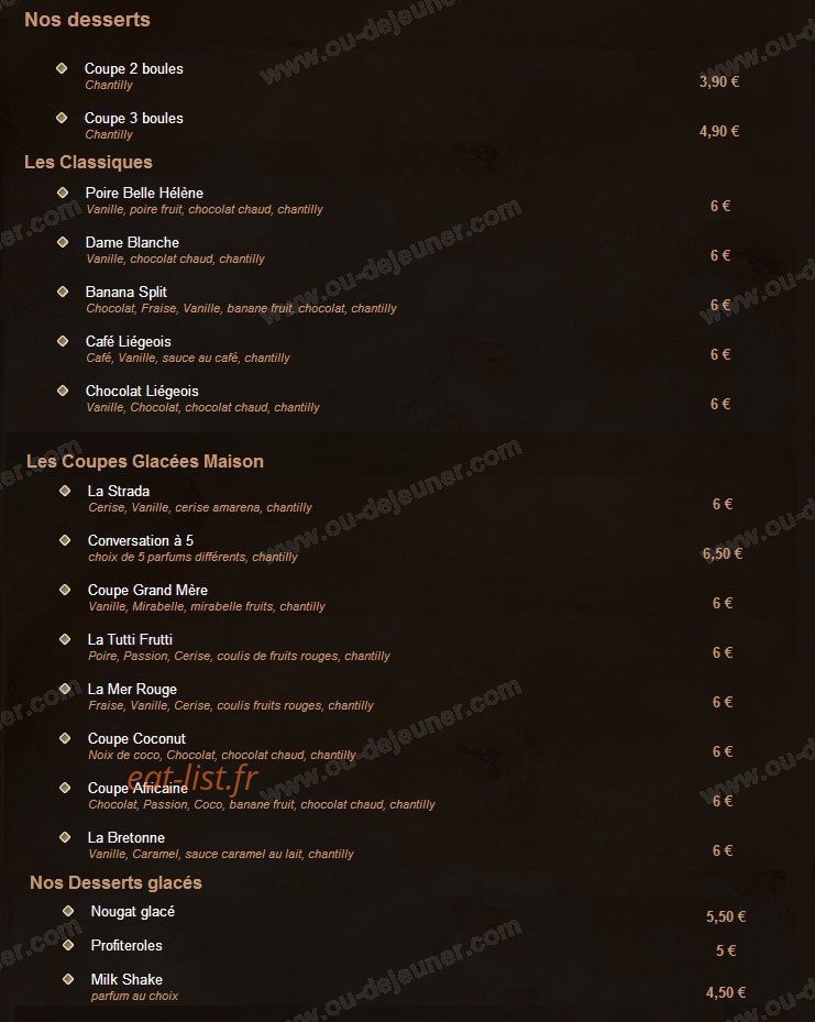 La Strada — carte page 6