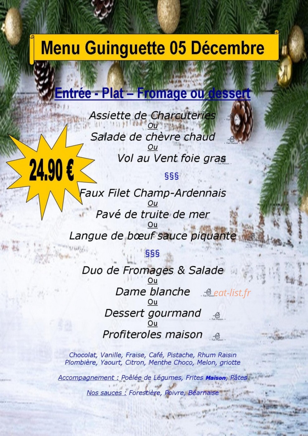 A La Grande Chaumière — carte page 1