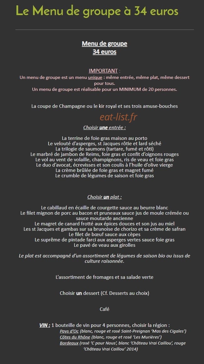 La Ferme de Mery — carte page 4