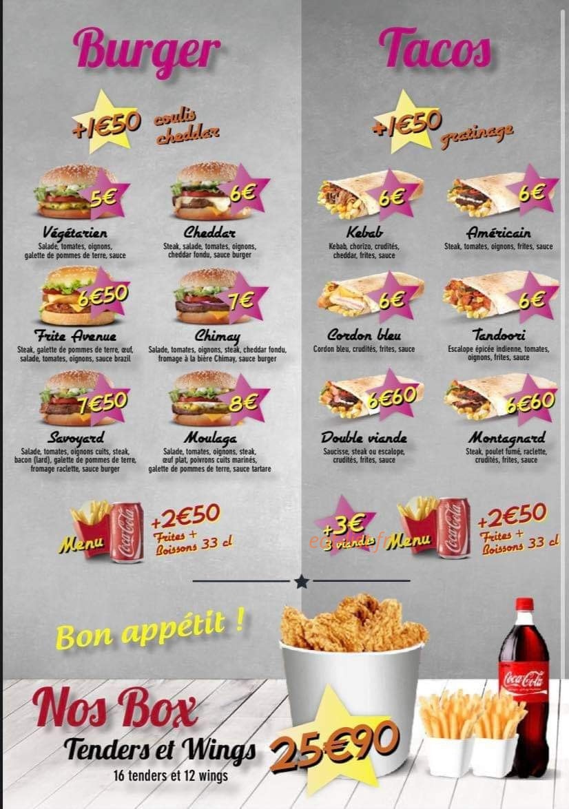 Frites Avenue — carte page 2