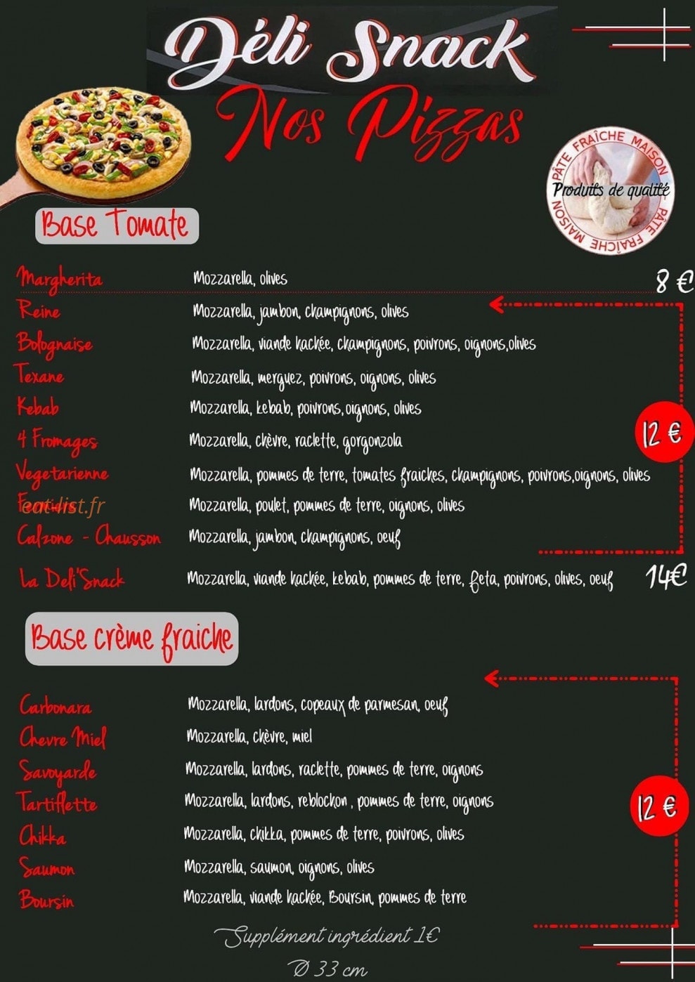 Deli'snack — carte page 2