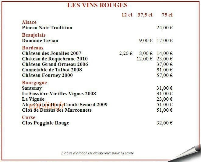 Hostellerie de la Vallée — carte page 3
