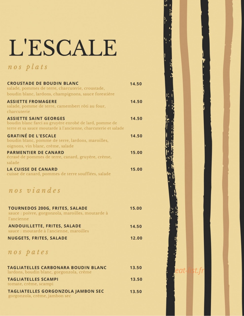 L'escale — carte page 1