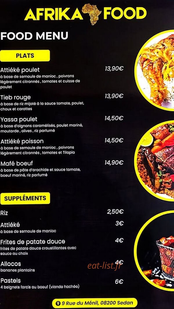Afrika-Food — carte page 1