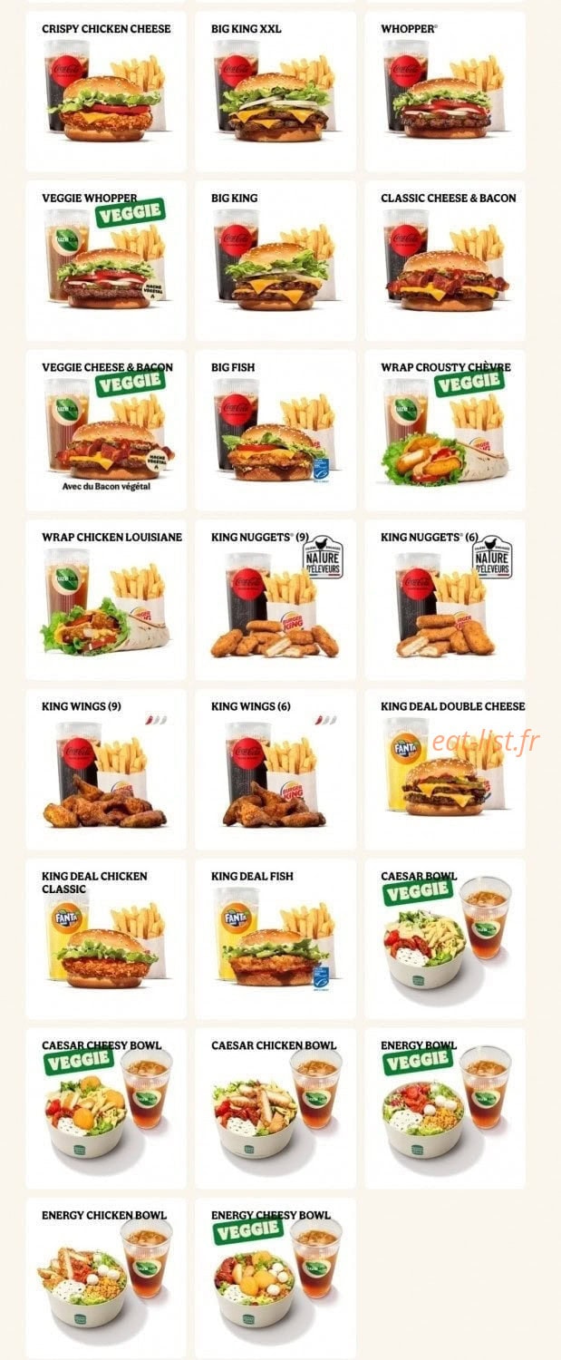 Burger King — carte page 4