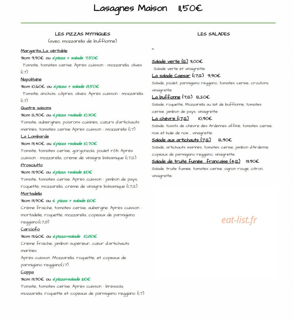 L'origan — carte page 1