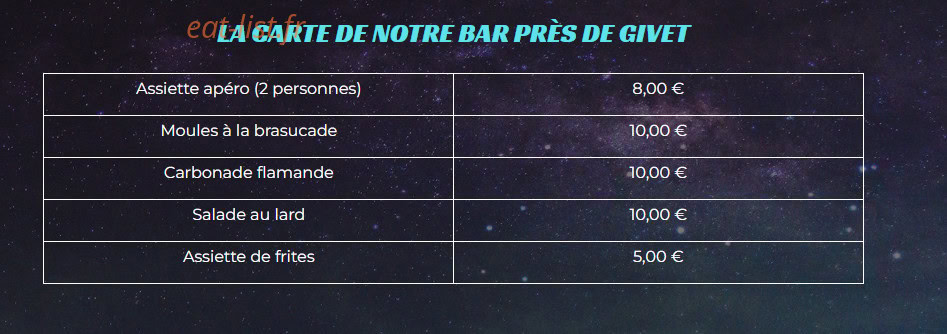 L'univers — carte page 1