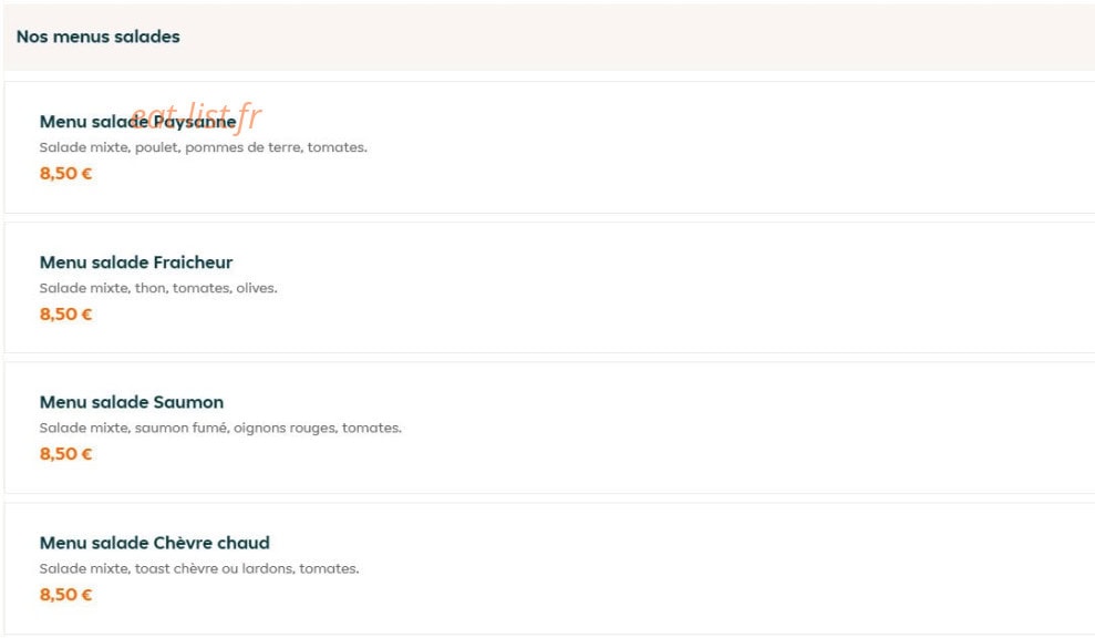Le buzz resto — carte page 8