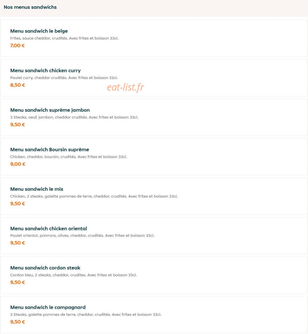 Le buzz resto — carte page 1