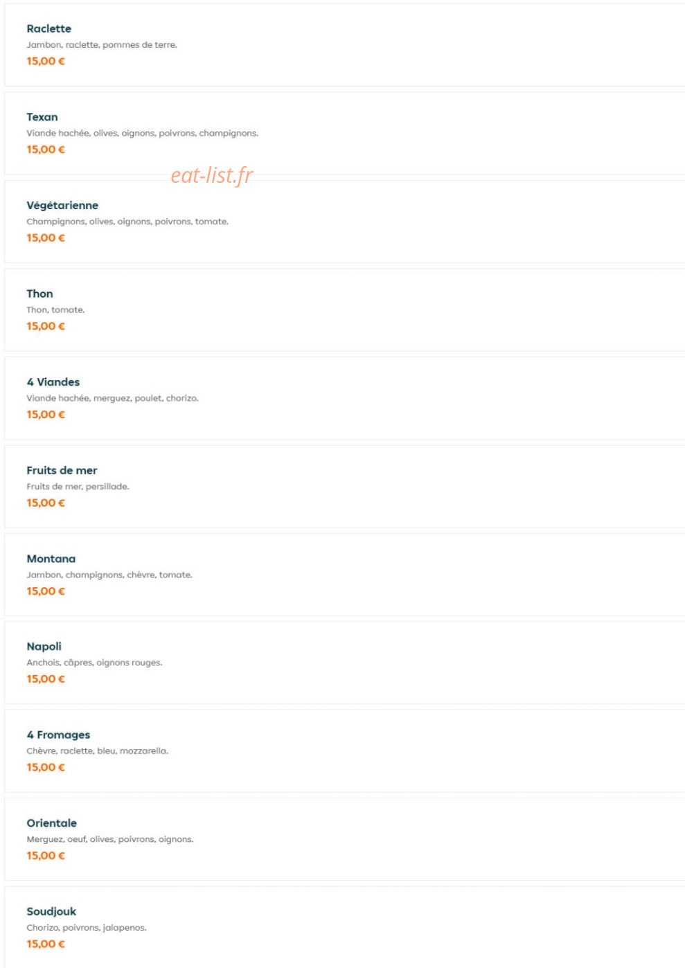Le buzz resto — carte page 14