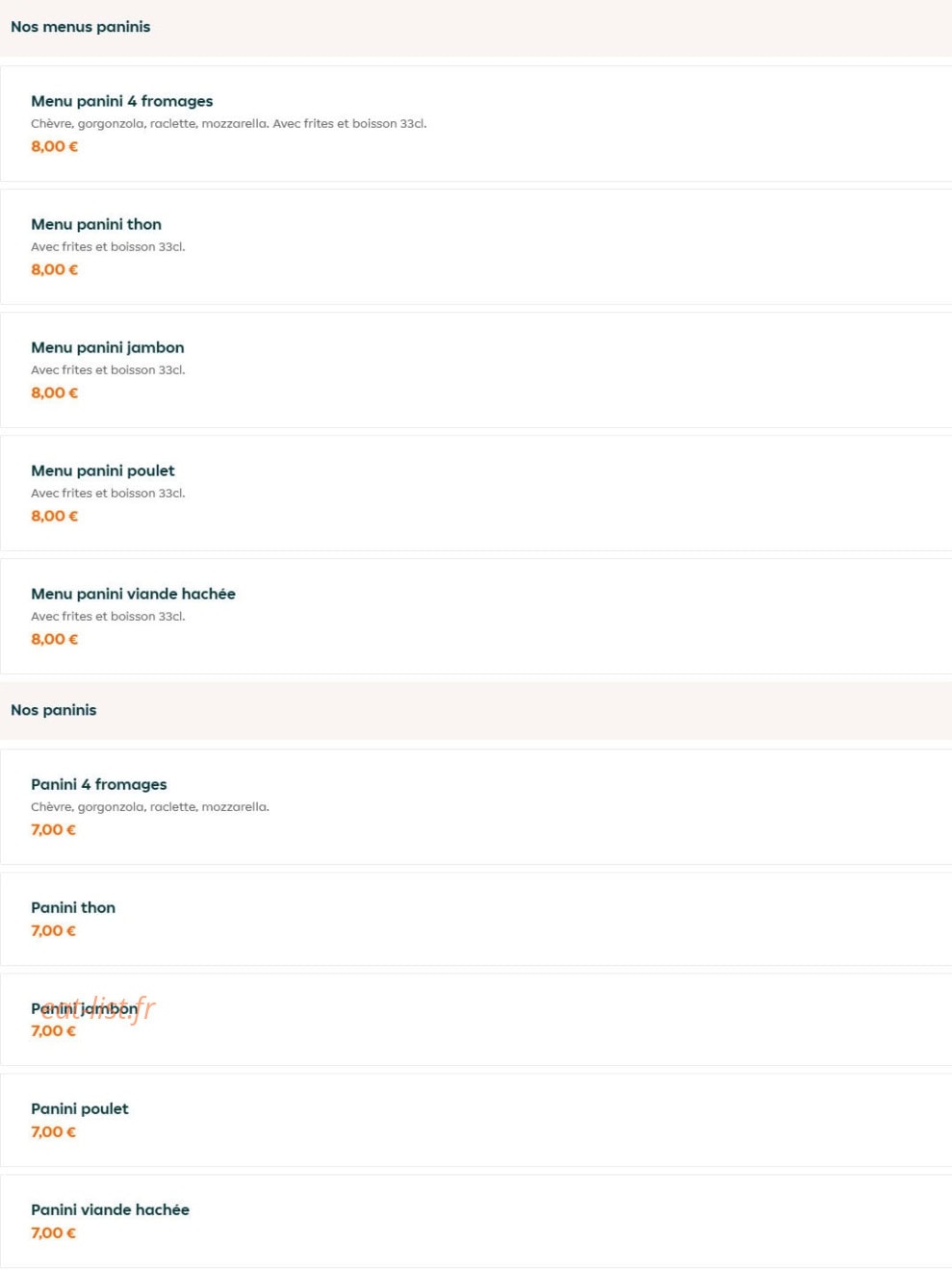 Le buzz resto — carte page 6