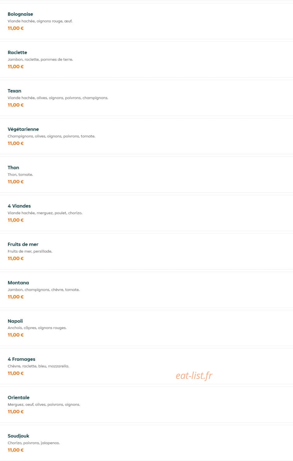 Le buzz resto — carte page 12