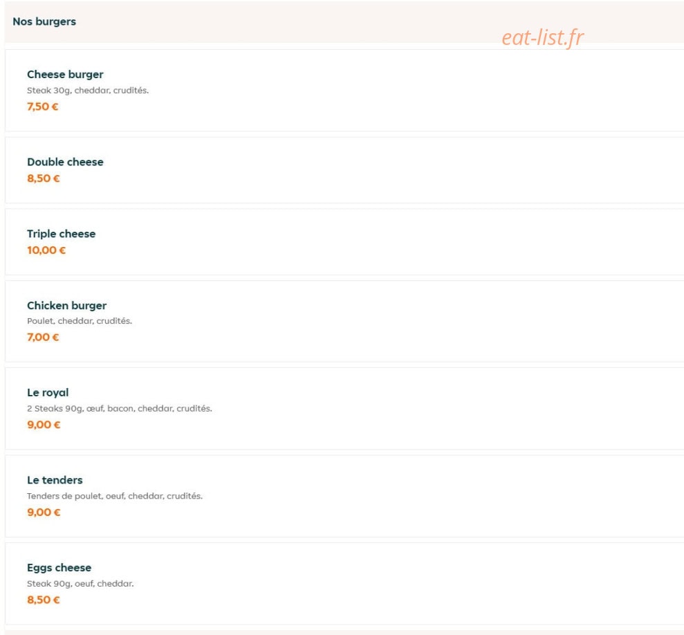 Le buzz resto — carte page 5