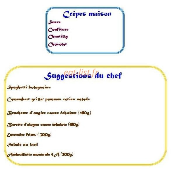 Le Central Bar — carte page 3