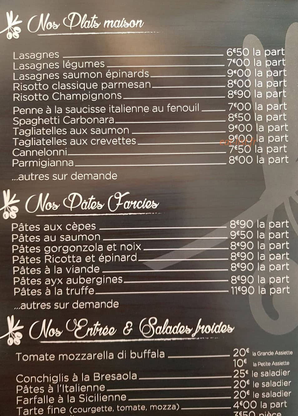Le raffinato — carte page 1